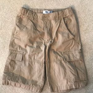 Boys tan cargo shorts